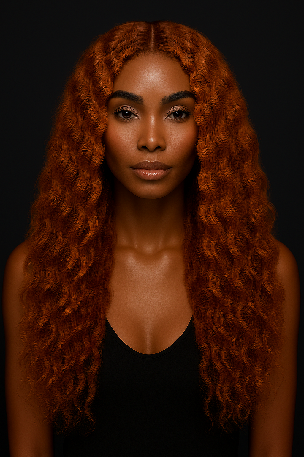 Just A Girl Wigs (Water Wave- Orange)