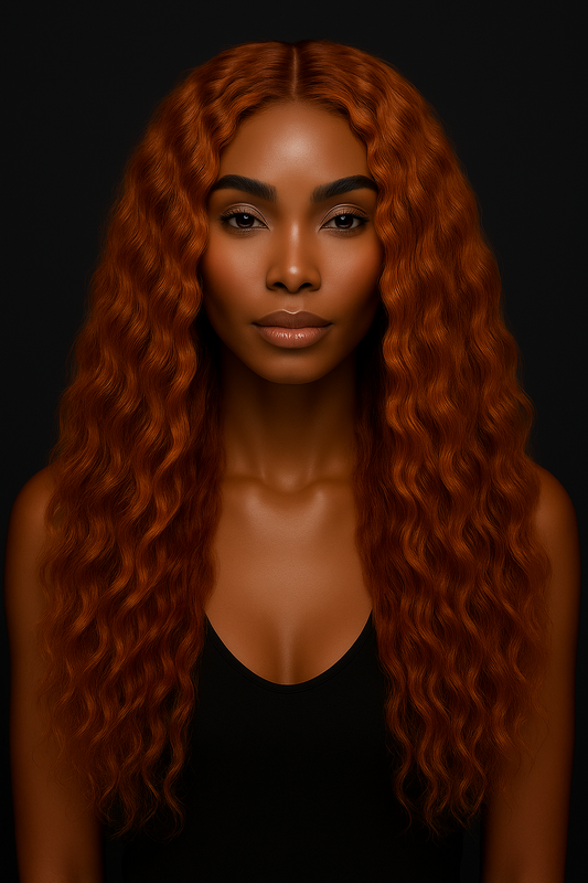 Just A Girl Wigs (Water Wave- Orange)