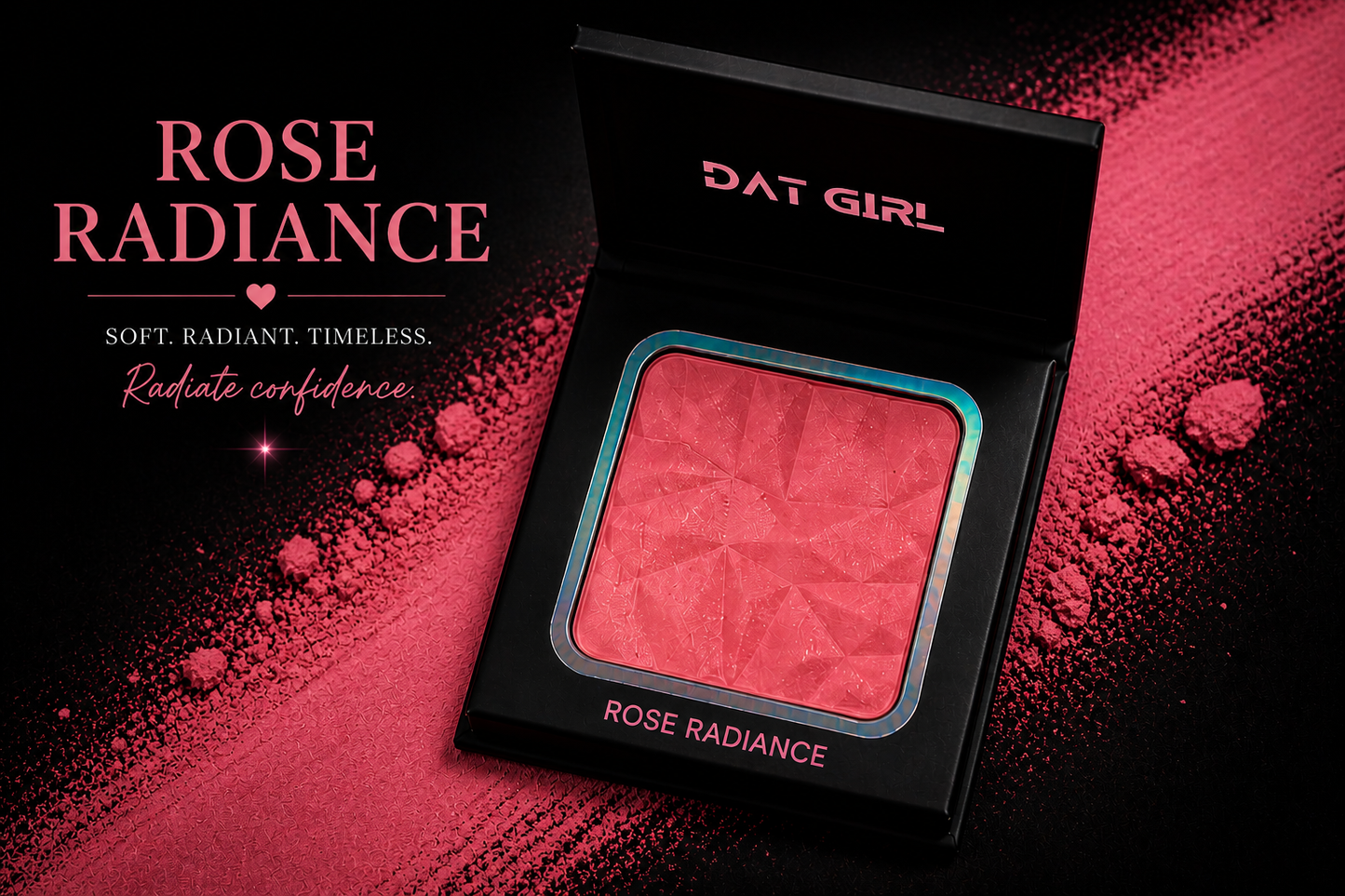 Fiery Coral Blush – Bold Pigment Long-Lasting Glow | DAT GIRL Cosmetics