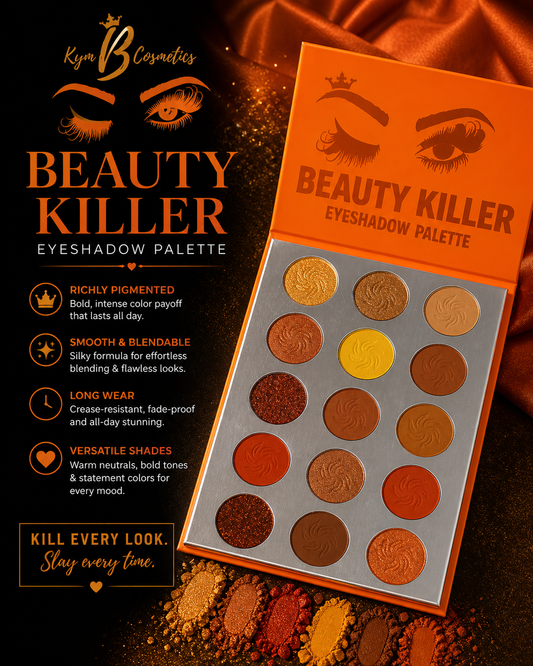 Beauty Killer Eyeshadow Palette – Highly Pigmented, Blendable & Long-Wear | Kym B Cosmetics