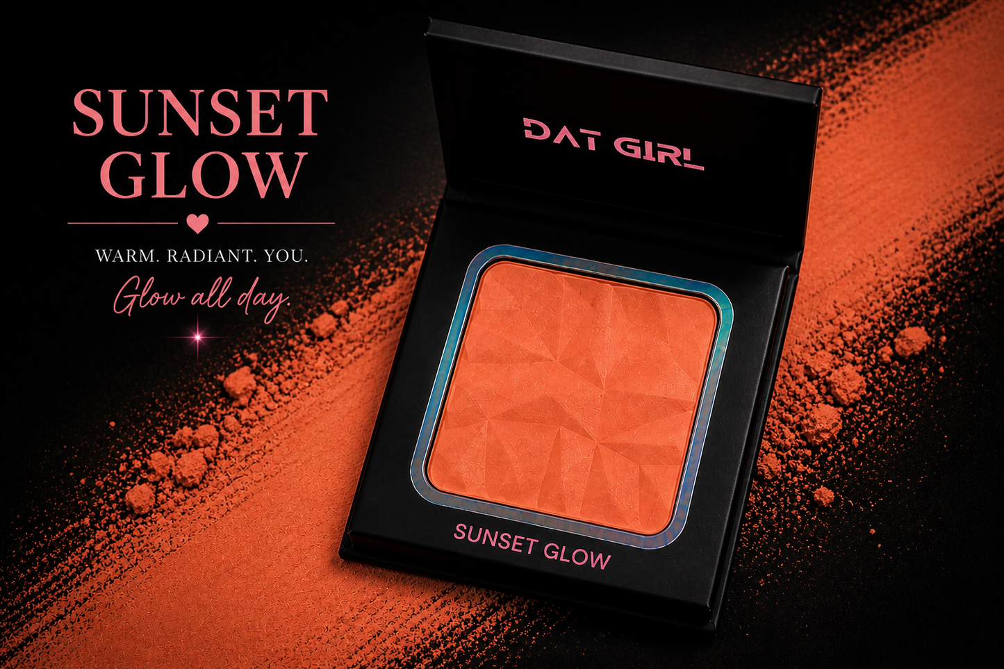 Fiery Coral Blush – Bold Pigment Long-Lasting Glow | DAT GIRL Cosmetics