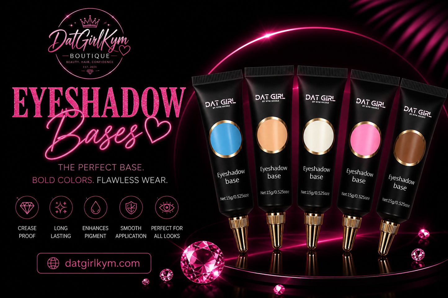DatGirlKym Eye Primer Collection – Long Lasting, Crease-Proof Eyeshadow Base