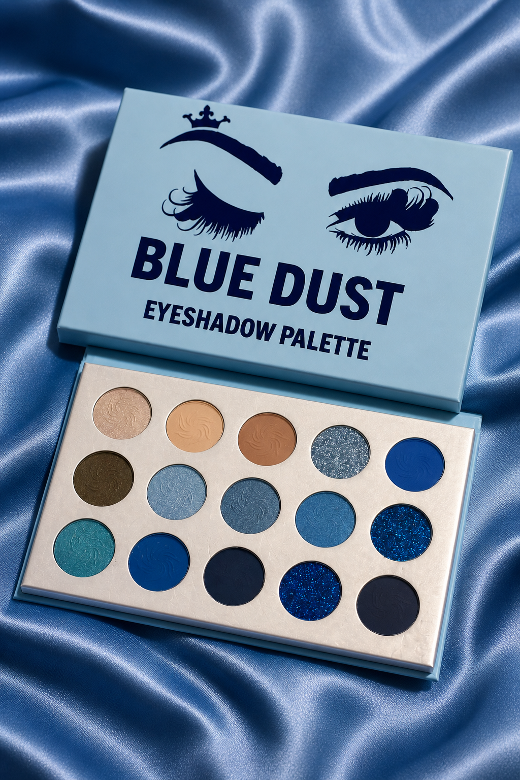 Blue Dust Eyeshadow Palette – Highly Pigmented, Blendable & Long-Wear | Kym B Cosmetics