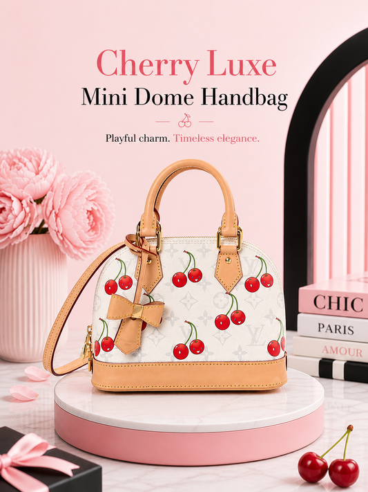 Cherry Luxe Mini Dome Handbag 🍒✨
