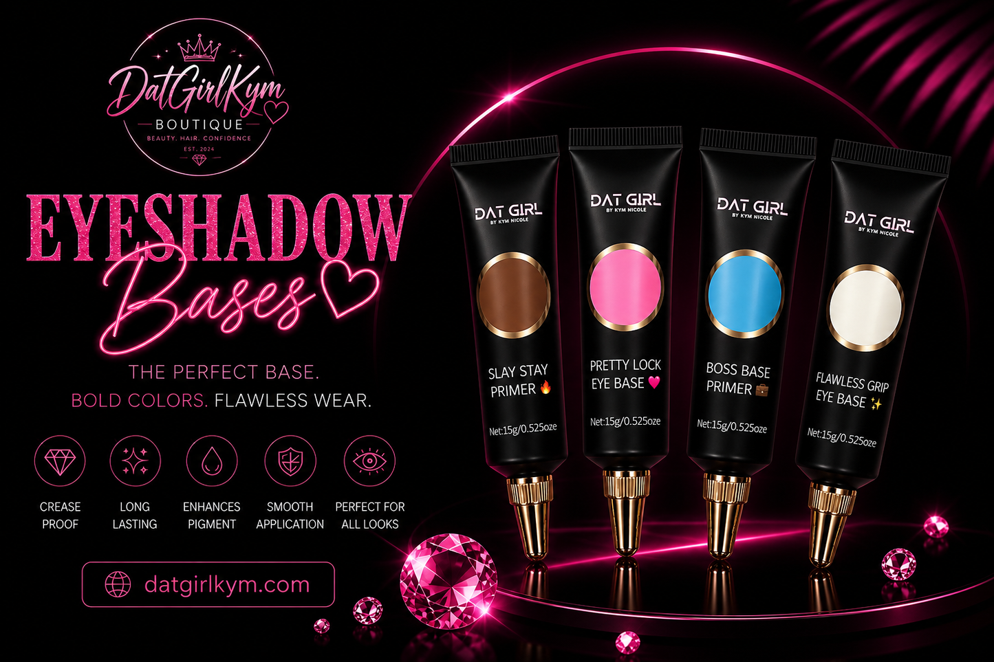 DatGirlKym Eye Primer Collection – Long Lasting, Crease-Proof Eyeshadow Base