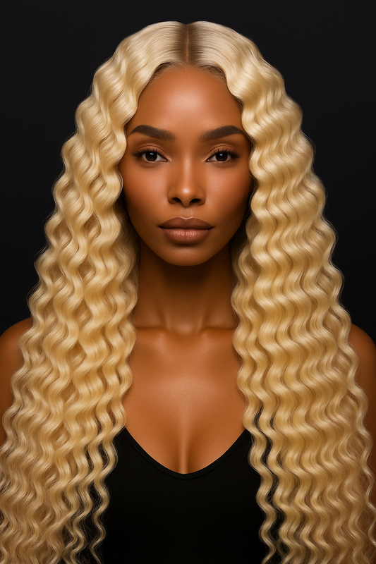 Morgan 613 Honey Blonde Wigs (Water Wave)