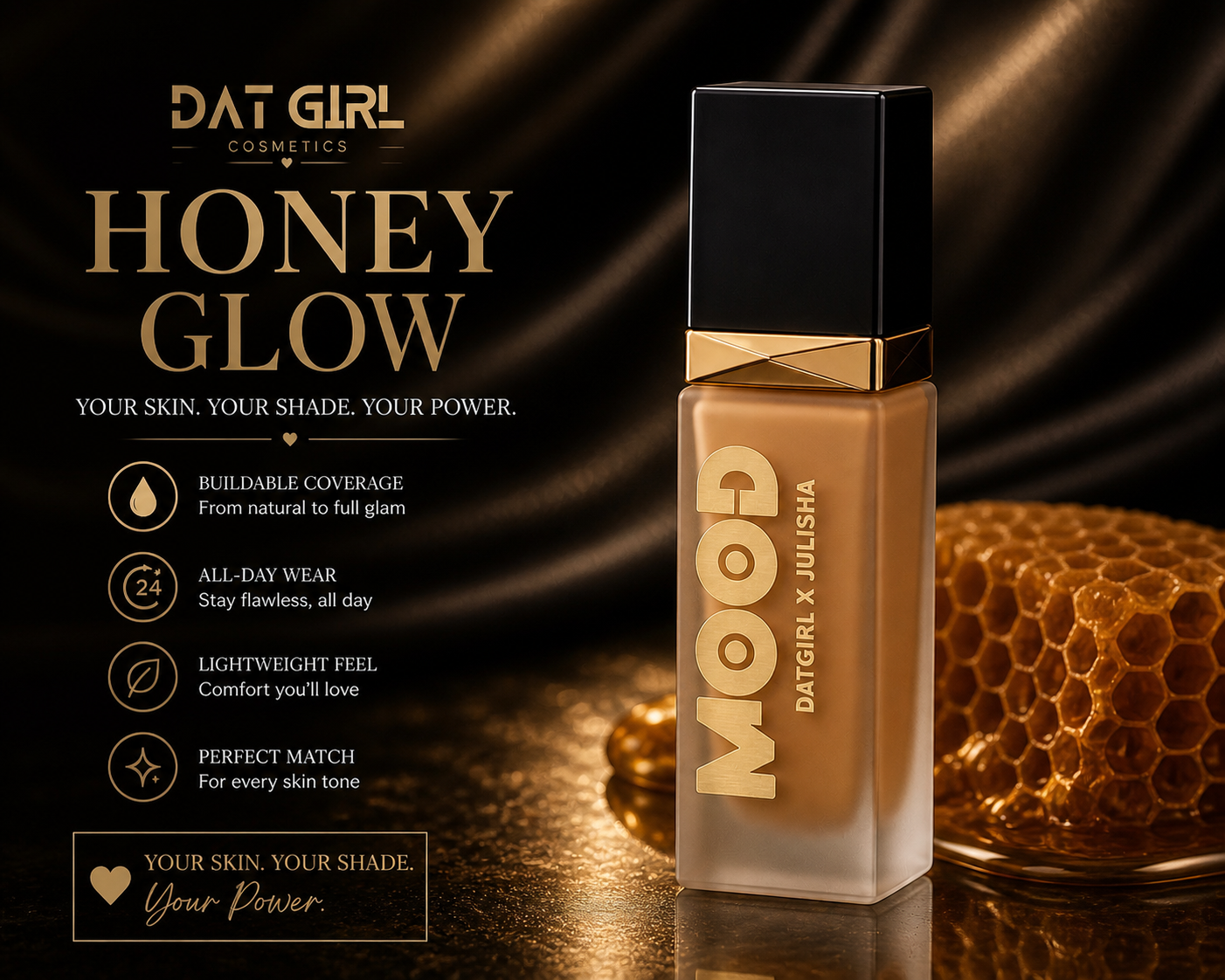 Coffee Goddess Foundation – Full Coverage, Lightweight & Long-Wear | Dat Girl Cosmetics