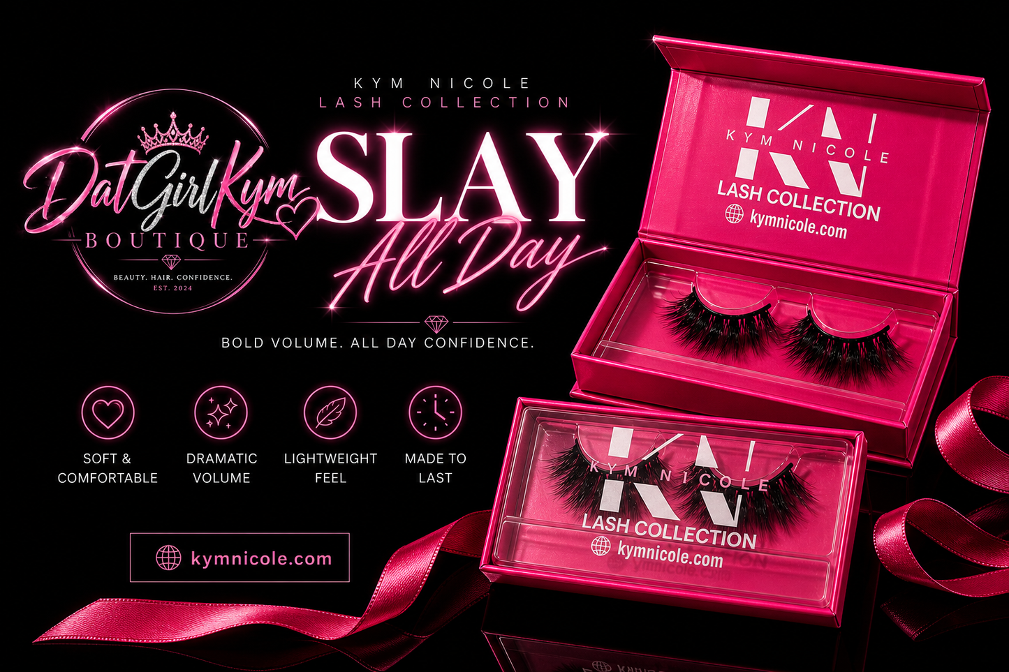 Slay All Day Lashes – Luxury Dramatic Volume Faux Mink Lash