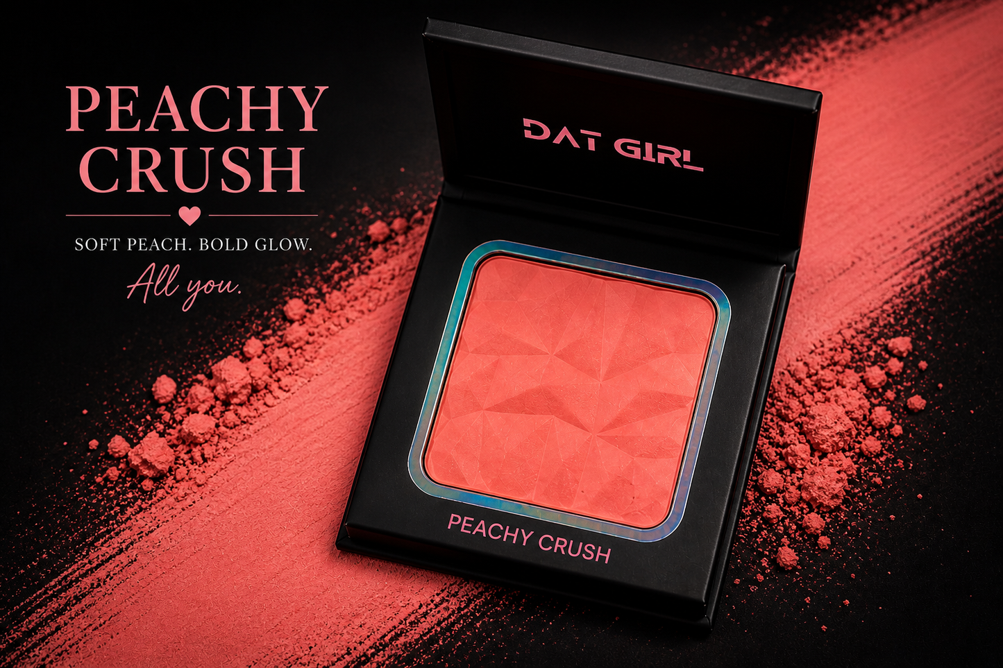 Fiery Coral Blush – Bold Pigment Long-Lasting Glow | DAT GIRL Cosmetics
