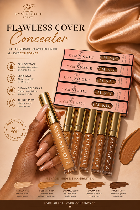Flawless Cover Concealer – Full Coverage, Long-Wear & Blendable | Kym Nicole Beauty