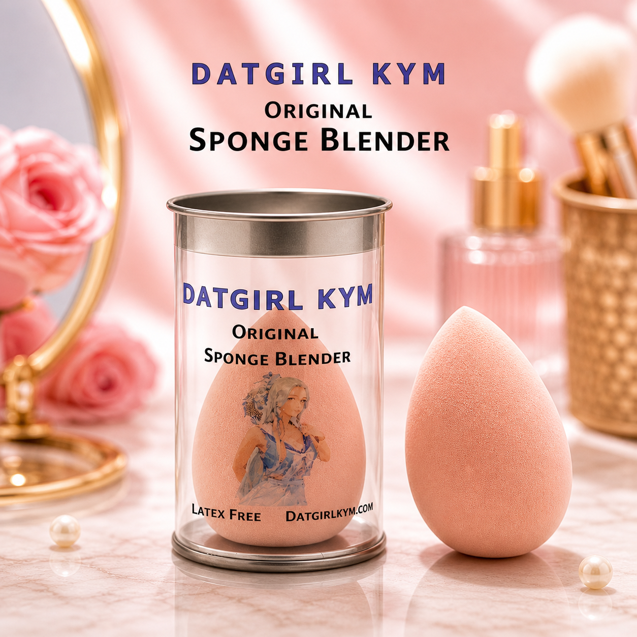 DATGIRL KYM Original Sponge Blender – Latex-Free Makeup Sponge for Flawless Blending (Wet & Dry Use)