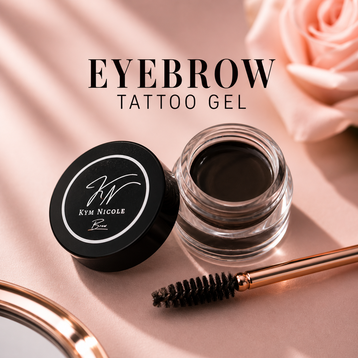 Kym Nicole Brow Sculpt Gel – Long-Lasting Eyebrow Tattoo (Ebony)